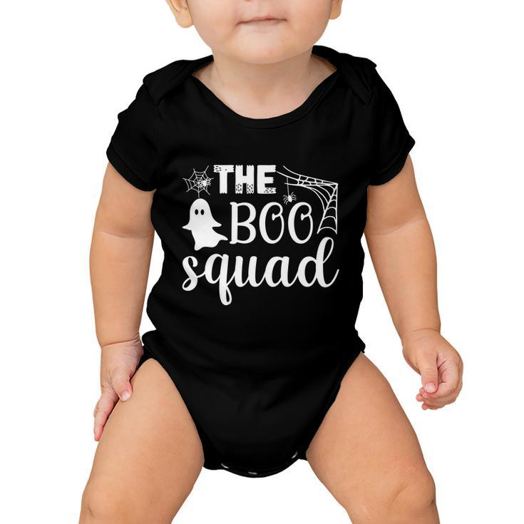 The Boo Squad Funny Halloween Quote Baby Onesie