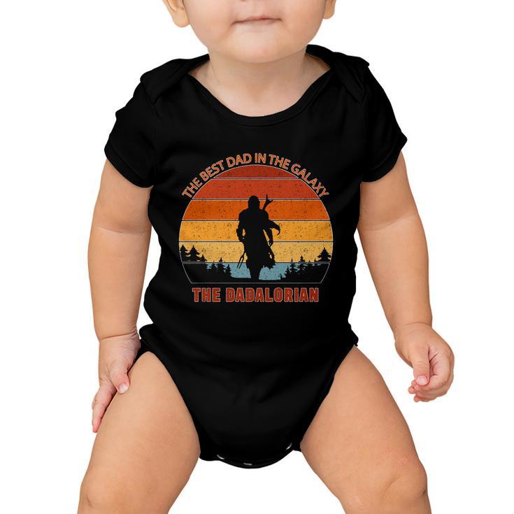 The Dadalorian Best Dad In The Galaxy Retro Vintage Baby Onesie