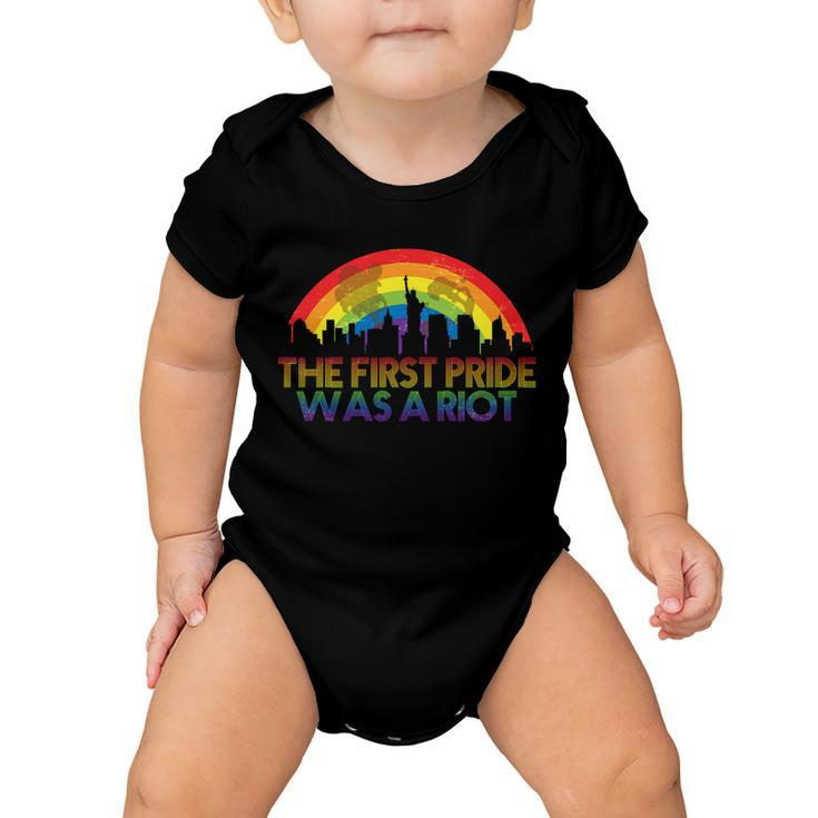 The First Pride Was A Riot Tshirt Baby Onesie