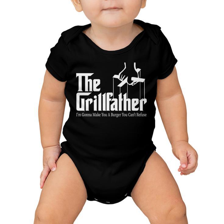 The Grillfather Burger You Cant Refuse Tshirt Baby Onesie