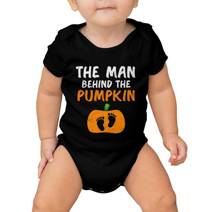 The Man Behind The Pumpkin Halloween Quote Baby Onesie