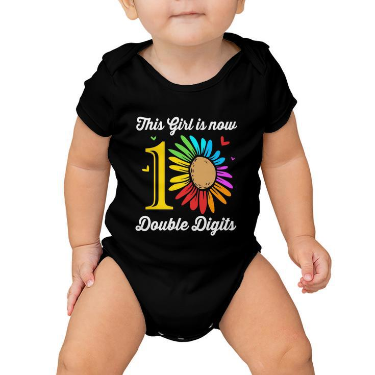 This Girl Is Now 10 Double Digits Funny Gift Baby Onesie