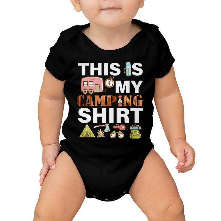 This Is My Camping Funny Tshirt Baby Onesie