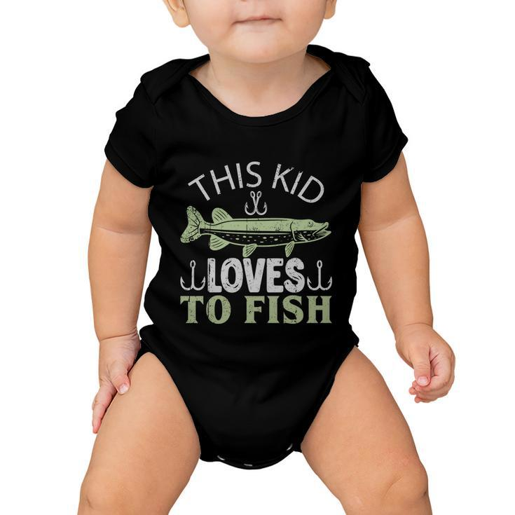 This Kid Loves To Fish Baby Onesie