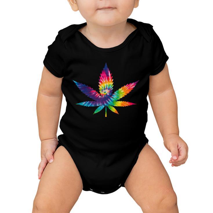 Tie Dye Pot Leaf Baby Onesie