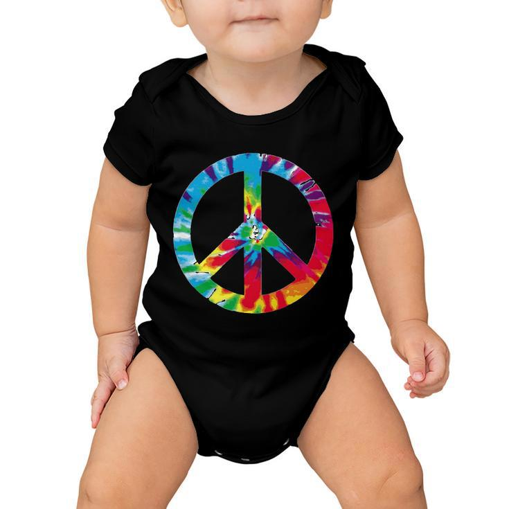 Tie Dye World Peace Sign Tshirt Baby Onesie