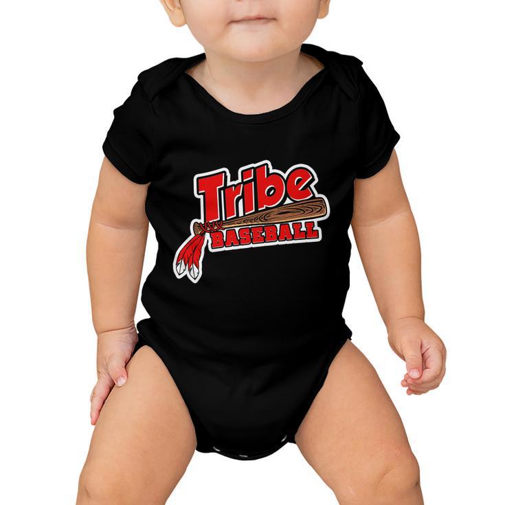 Tribe Baseball Sports Logo Baby Onesie