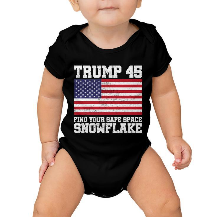Trump 45 Find Your Safe Place Snowflake Tshirt Baby Onesie