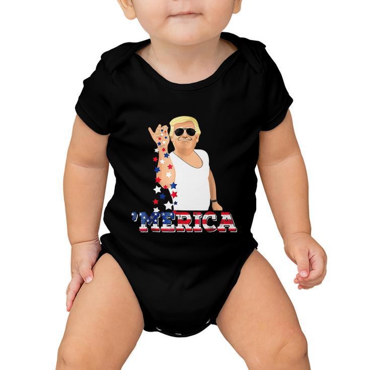 Trump Bae Funny 4Th Of July Trump Salt Freedom Baby Onesie