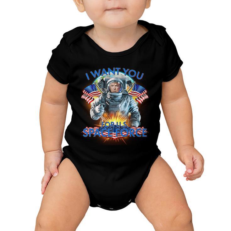 Trump I Want You For Us Space Force Tshirt Baby Onesie