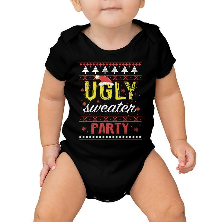 Ugly Sweater Party Funny Christmas Sweater Baby Onesie