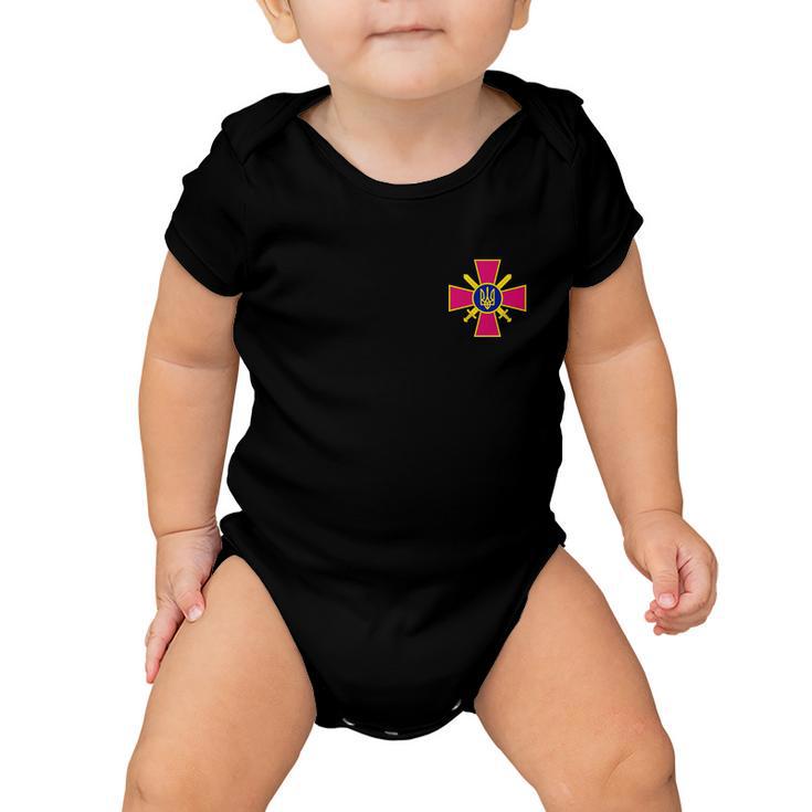 Ukrainian Cross Ukraine Volodymyr Zelenskyy Military Army Baby Onesie