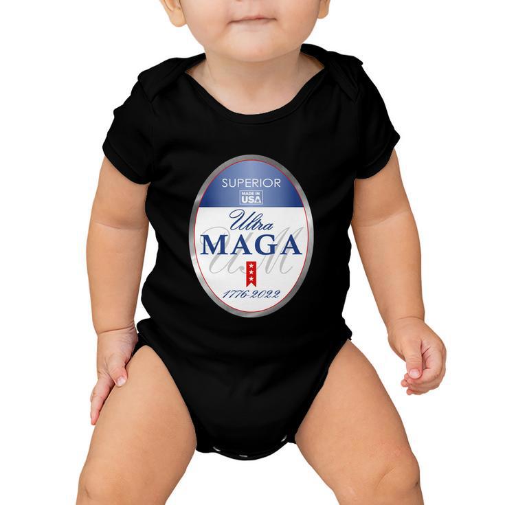 Ultra Maga Superior 1776 2022 Parody Trump 2024 Anti Biden Baby Onesie