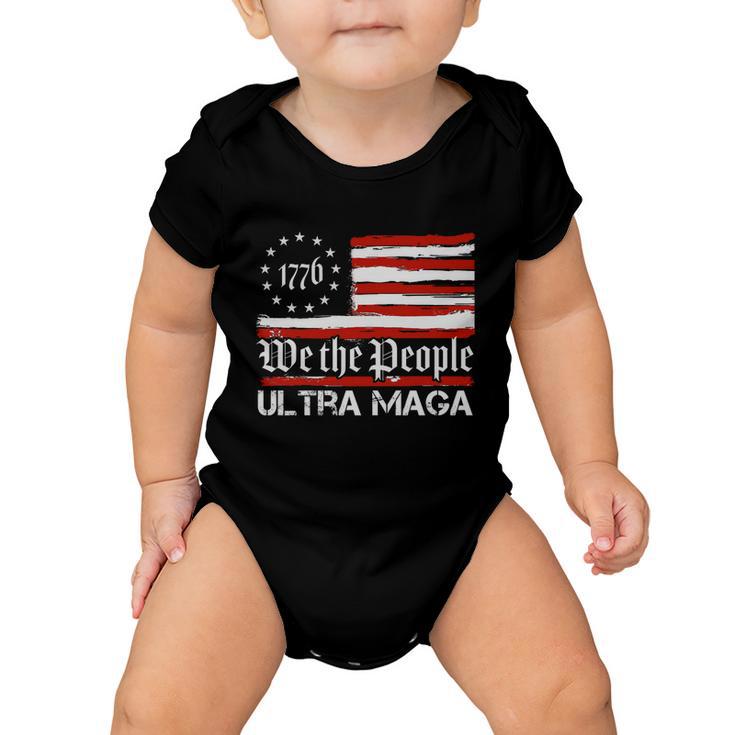 Ultra Maga We The People Shirt Funny Anti Biden Us Flag Pro Trump Trendy Tshirt Baby Onesie