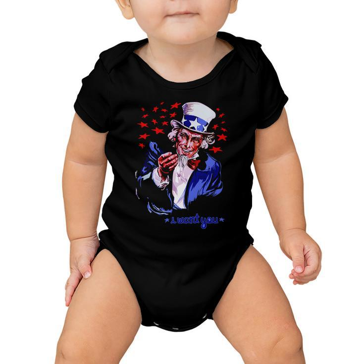 Uncle Sam I Want You Tshirt Baby Onesie