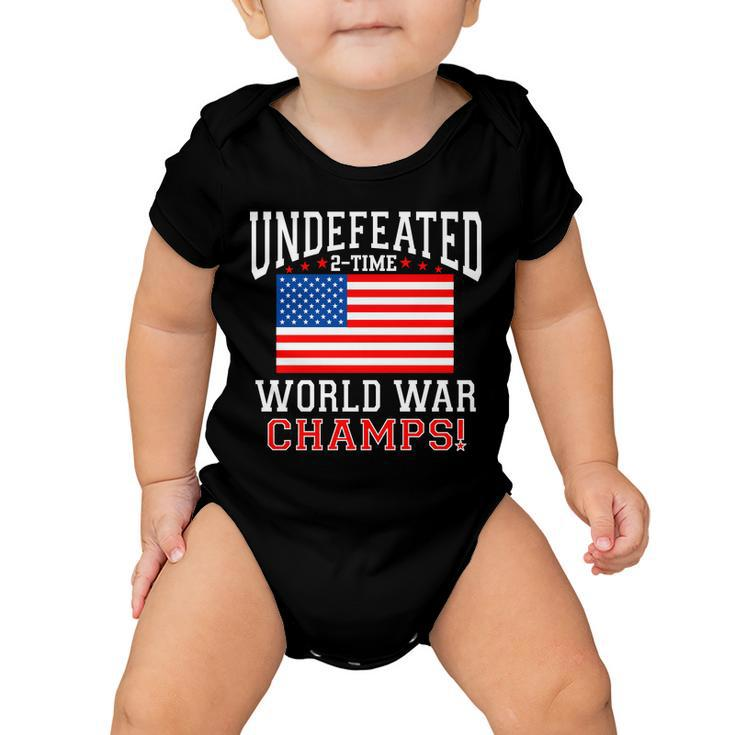 Undefeated 2-Time World War Champs Baby Onesie