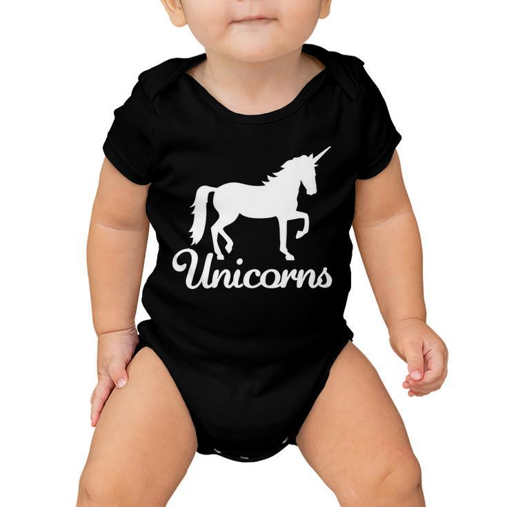 Unicorn Logo V2 Baby Onesie