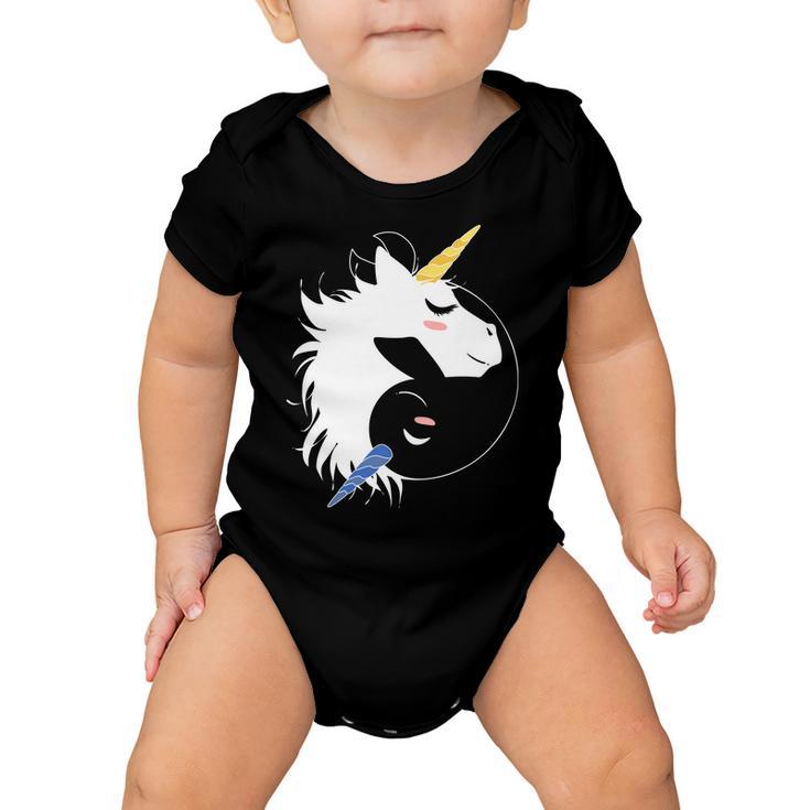 Unicorn Ying Yang Baby Onesie