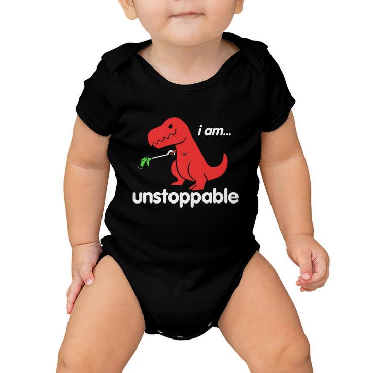 Unstoppable T Rex Funny Tshirt Baby Onesie