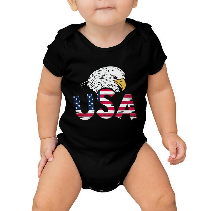 Usa American Flag Eagle For Patriotic Gift Baby Onesie