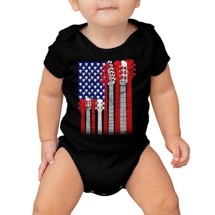 Usa Guitar Tshirt Baby Onesie