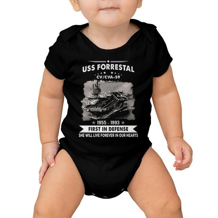 Uss Forrestal Cv 59 Cva  Baby Onesie