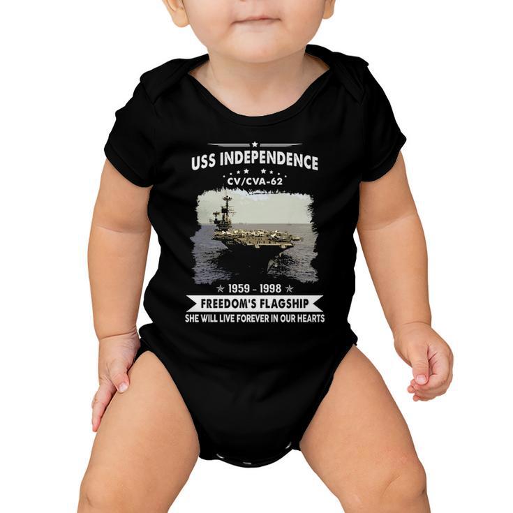 Uss Independence Cv 62 Cva 62 Front Baby Onesie