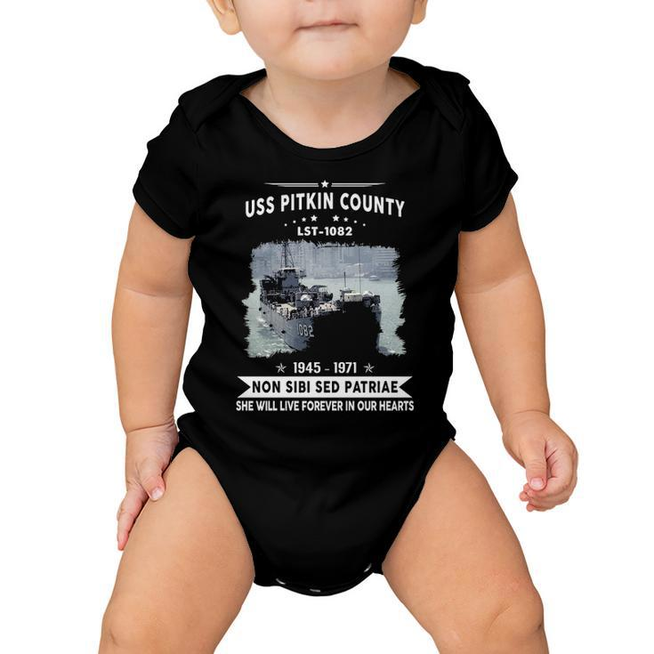 Uss Pitkin County Lst  Baby Onesie