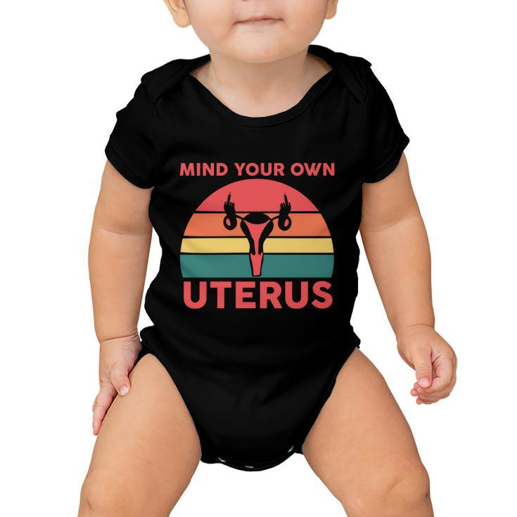 Uterus Shows Middle Finger Feminist Feminism Gift Baby Onesie