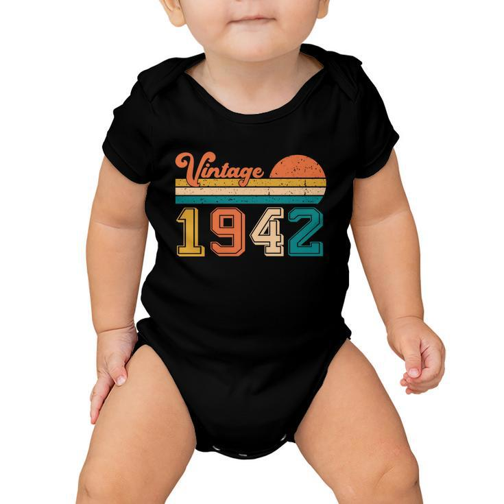 Vintage 1942 Retro Funny 80Th Birthday Gift Baby Onesie