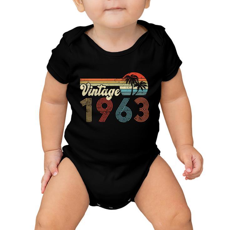 Vintage 1963 Made In 1963 59Rd Birthday Gift 59 Year Old Baby Onesie