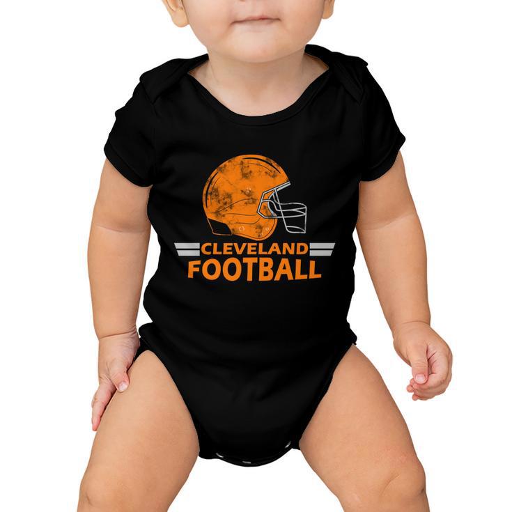 Vintage Cleveland Football Helmet Baby Onesie