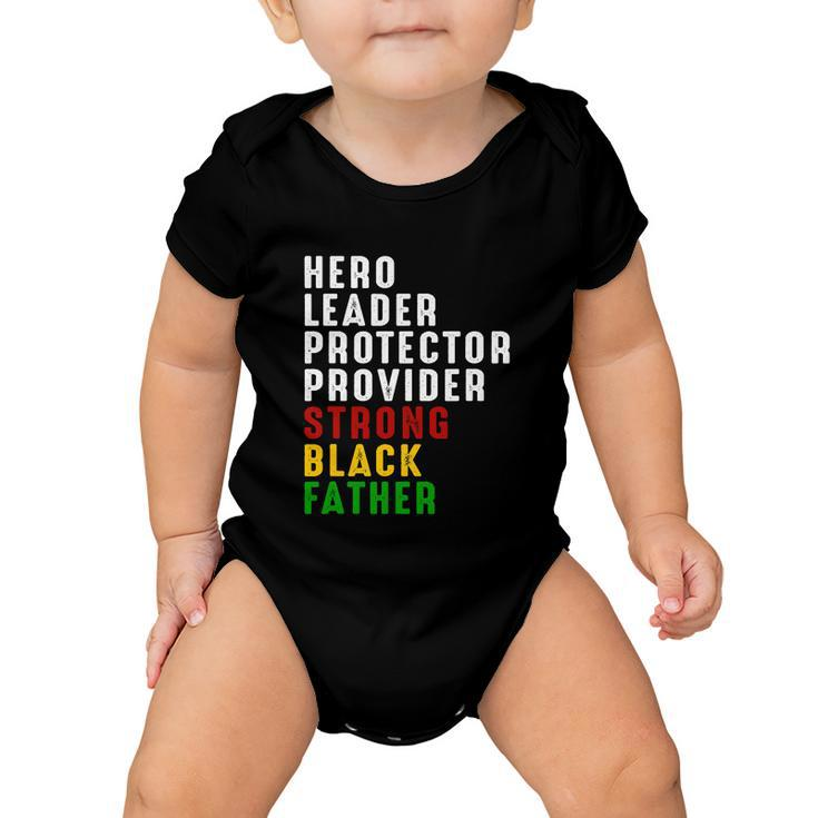 Vintage Fathers Day Strong African American Black Baby Onesie