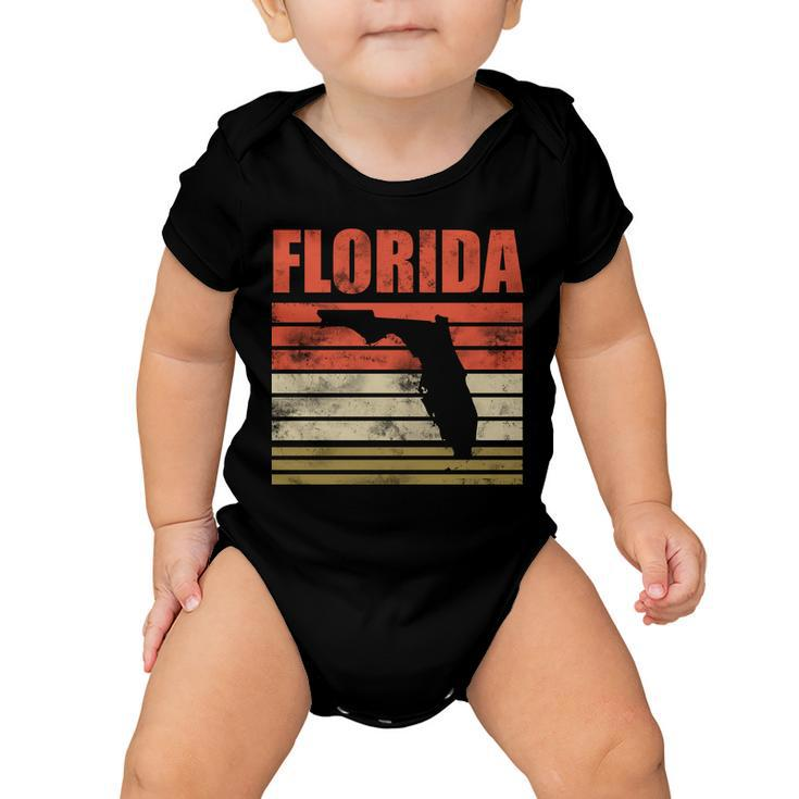 Vintage Florida State Map Baby Onesie