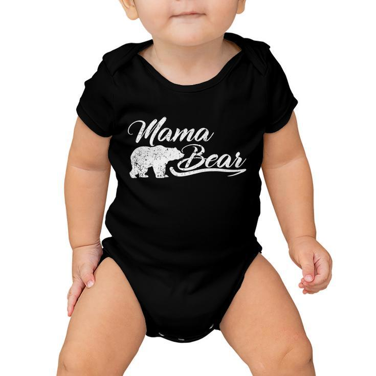 Vintage Mama Bear Retro Mother Logo Baby Onesie