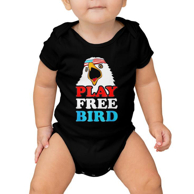 Vintage Play Free Bird Bald Eagle American Patriotic Usa Baby Onesie