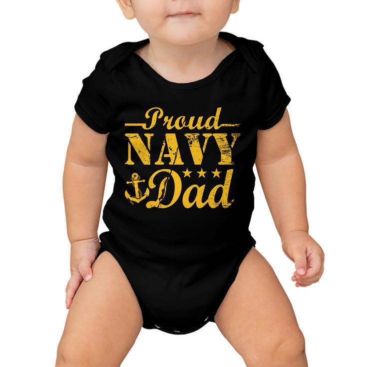 Vintage Proud Navy Dad Tshirt Baby Onesie