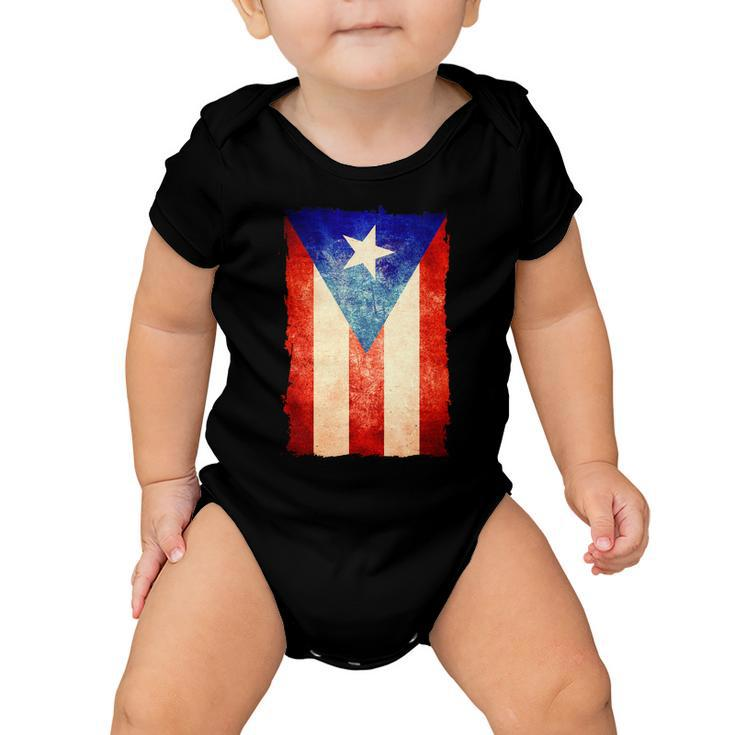 Vintage Puerto Rico Flag V2 Baby Onesie