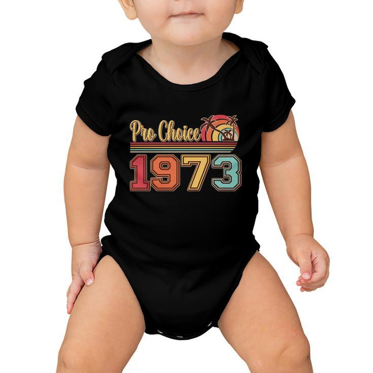 Vintage Retro Tropical Pro Choice  Baby Onesie