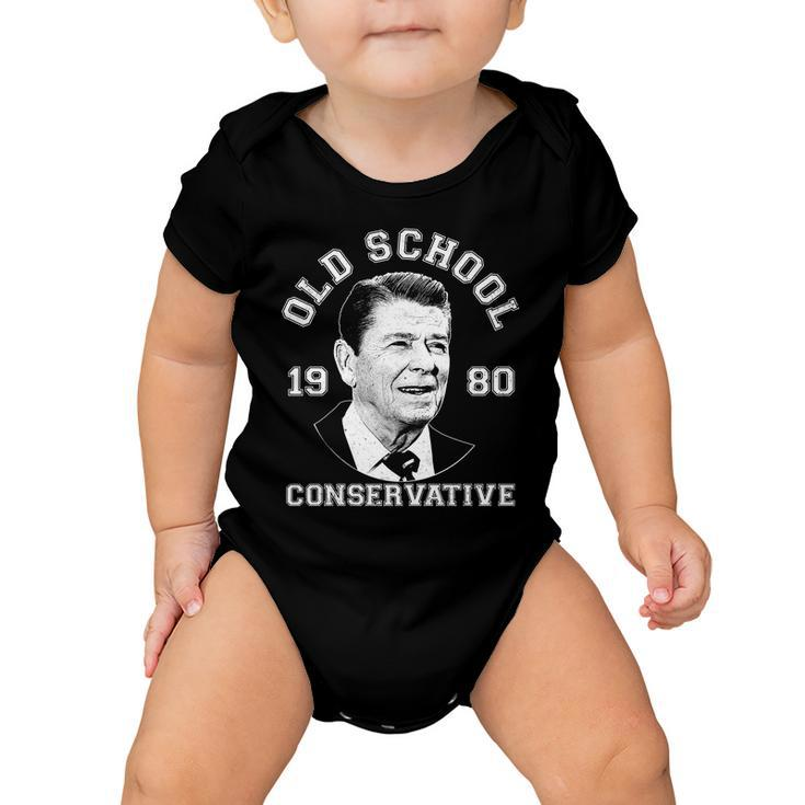 Vintage Ronald Reagan Old School Conservative Baby Onesie