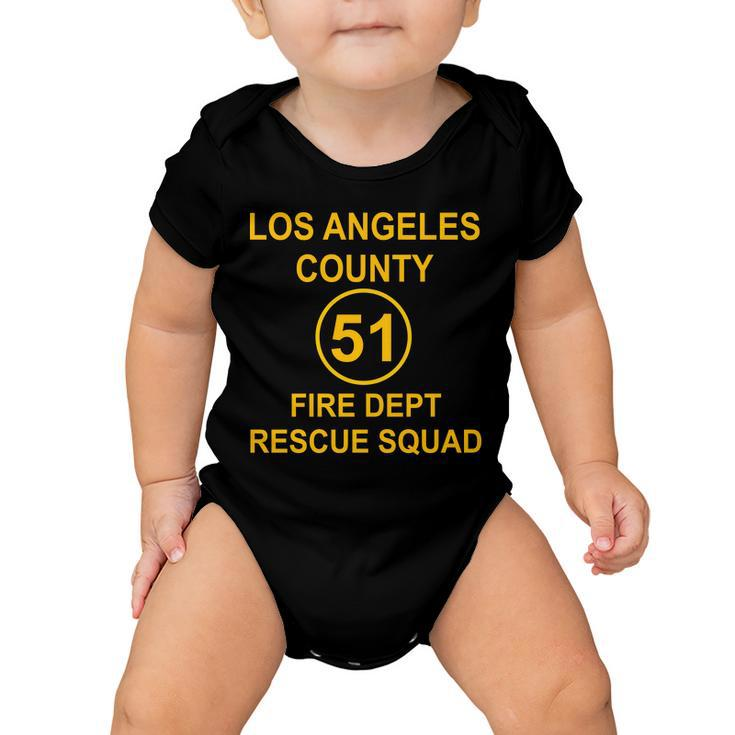 Vintage Squad 51 Fire Dept Tshirt Baby Onesie