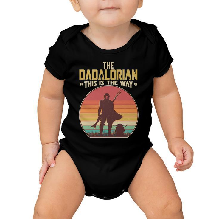 Vintage Styled The Dadalorian This Is The Way Tshirt Baby Onesie