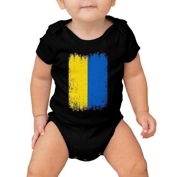 Vintage Ukraine Ukrainian National Flag Patriotic Ukrainians Baby Onesie