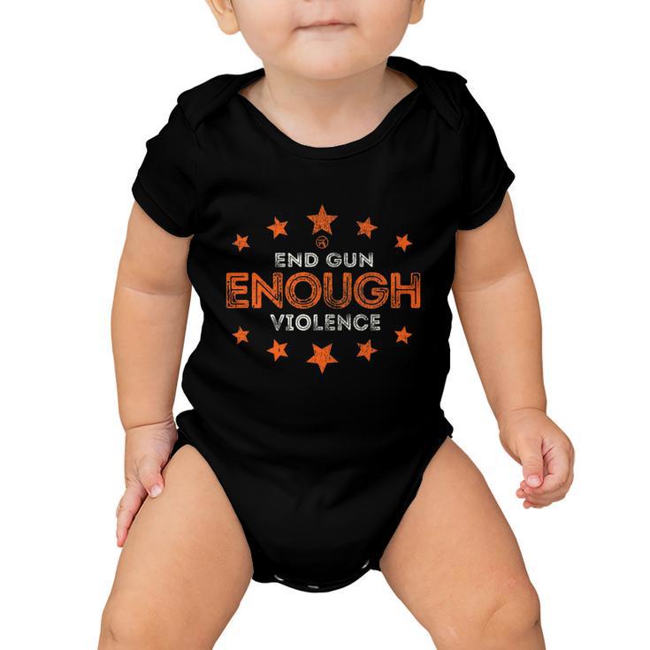 Vintage Wear Orange Anti Gun End Gun Violence Baby Onesie