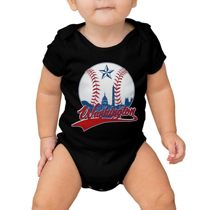 Washington Baseball Vintage Style Fan Baby Onesie