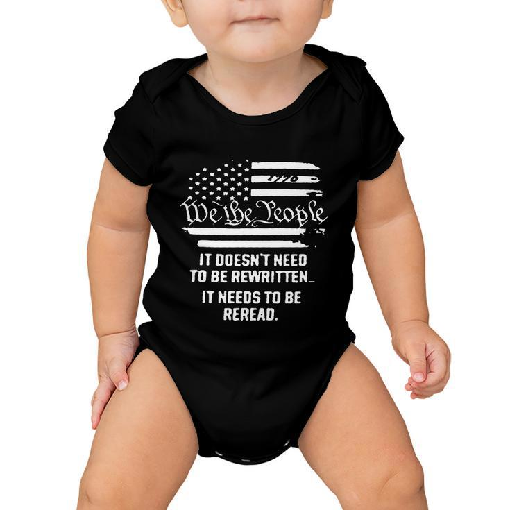 We The People 1776 4Th Of July Patriotic Shirt American Flag Independence Day Baby Onesie