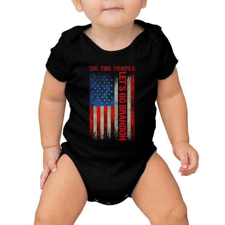 We The People Lets Go Brandon Patriotic Baby Onesie