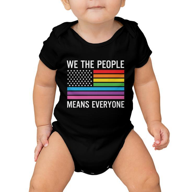 We The People Means Everyone Pride Month Lbgt Baby Onesie