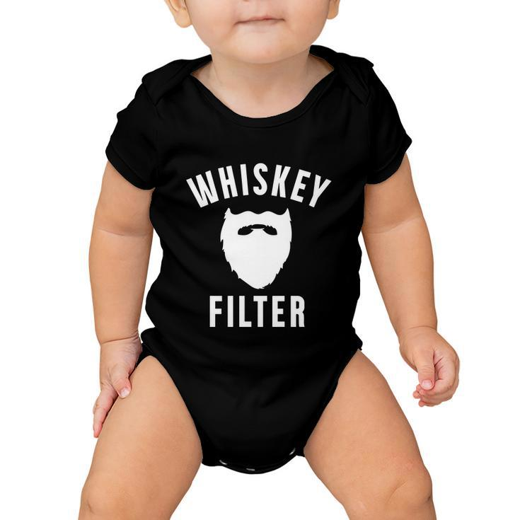 Whiskey And Beard Whiskey Filter Graphic Baby Onesie