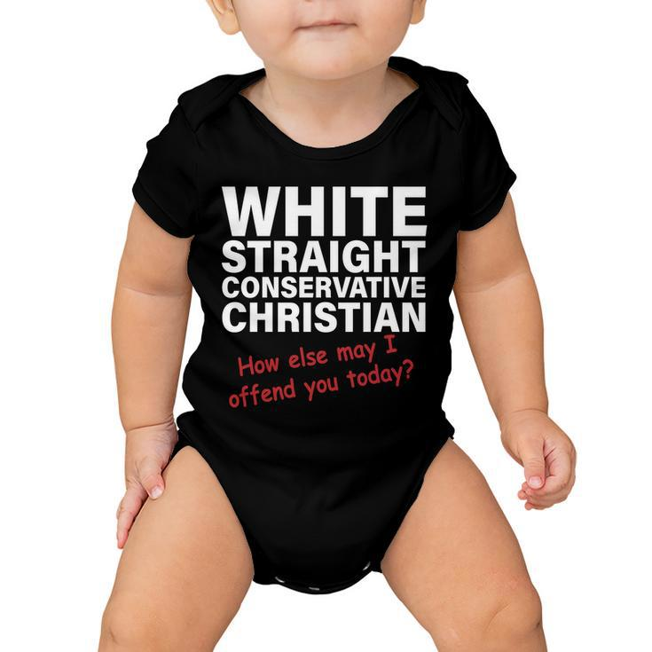 White Straight Conservative Christian V2 Baby Onesie